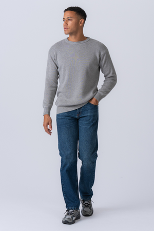 Crewneck Knit -villapaita - vaaleanharmaa