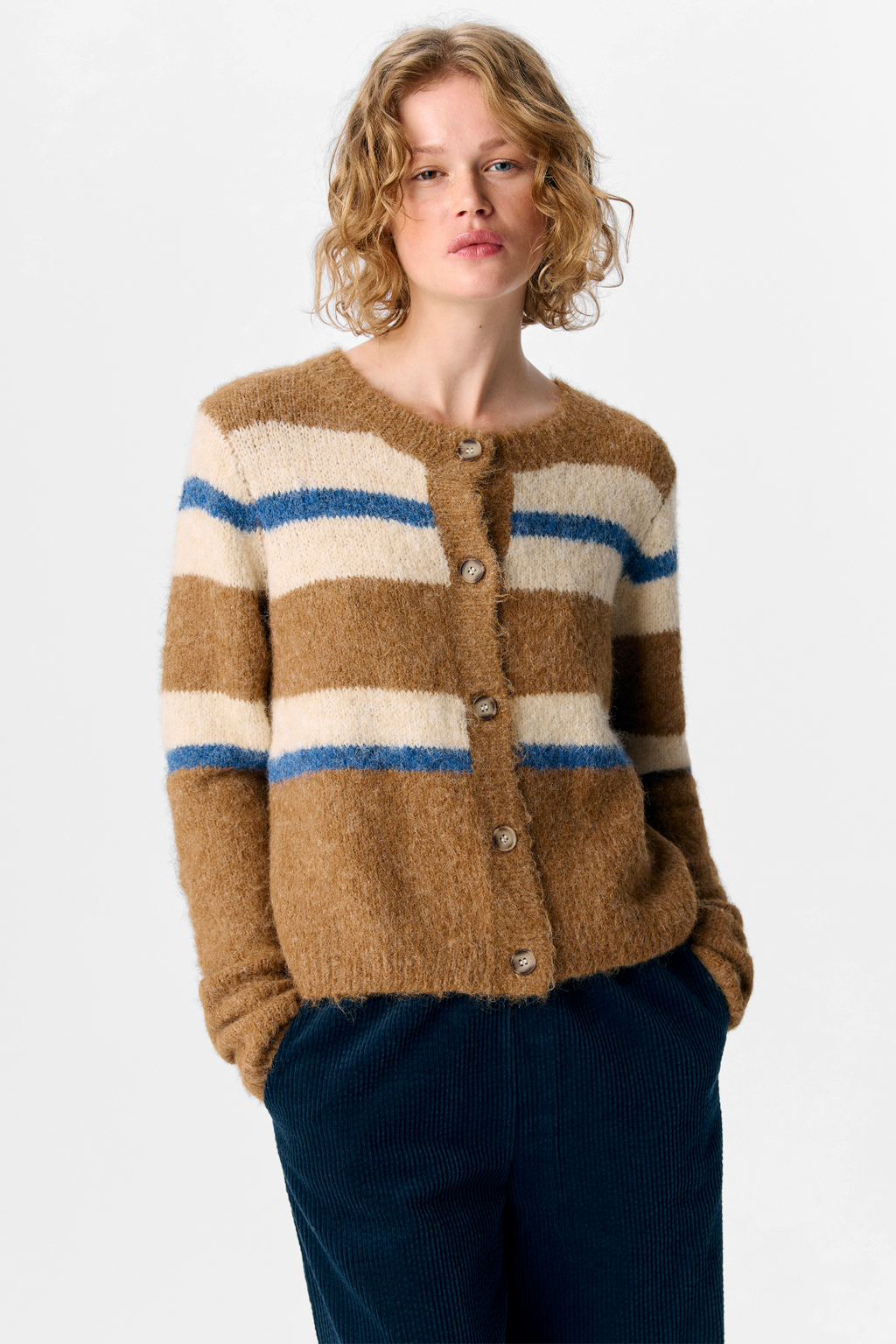 Galia Knit Cardigan - Tannin Melange