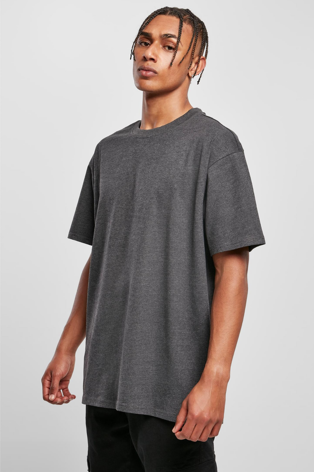 Raskas Oversized T -paita - hiili