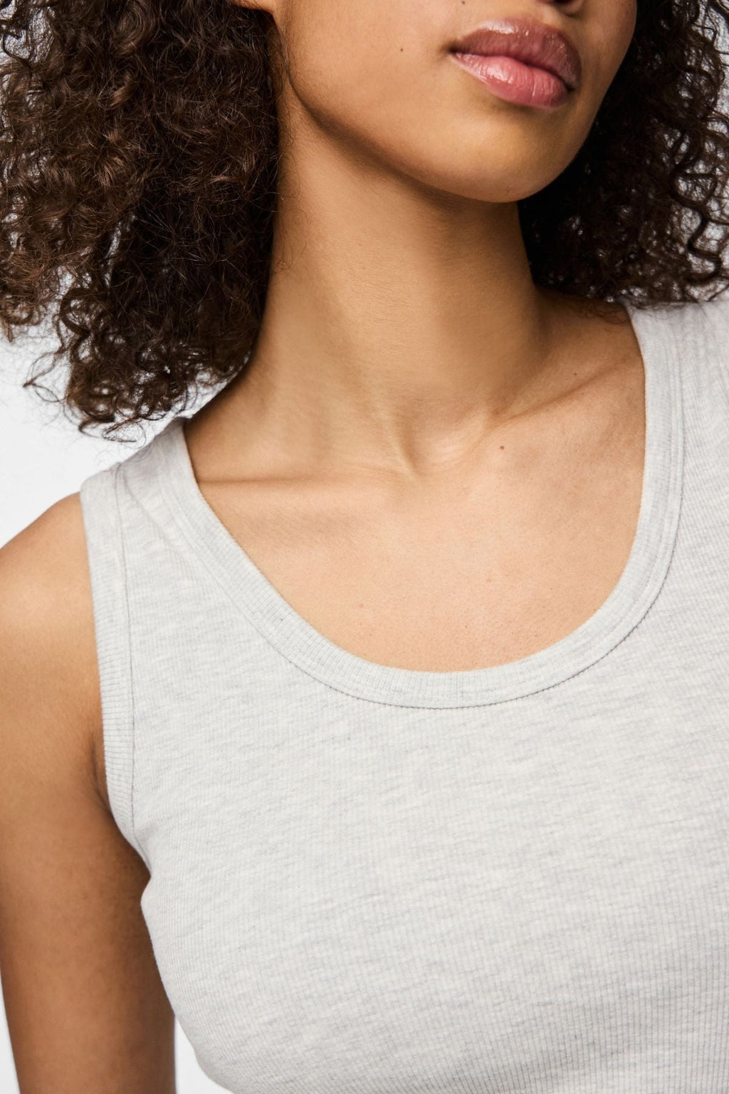 Toukokuu Tank Top - vaaleanharmaa melange