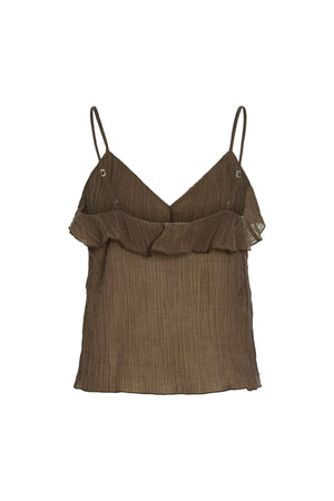 Danira V-neck Singlet-toppi - Slate musta