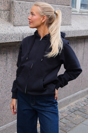 Basic Zip -huppari - tumma laivasto