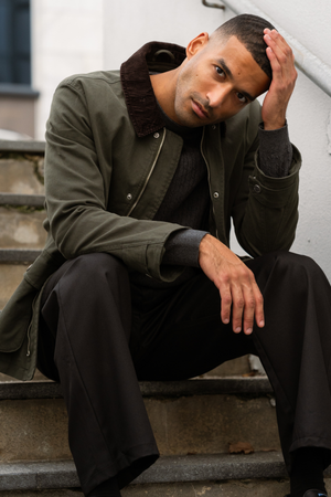 Twill -takki - tumma oliivi