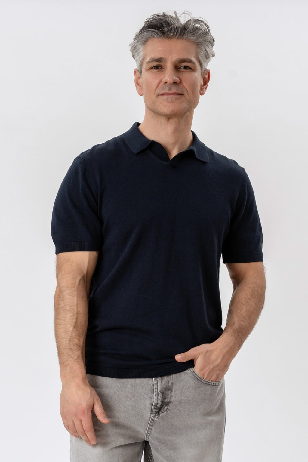 Nathan Knit Polo - laivasto