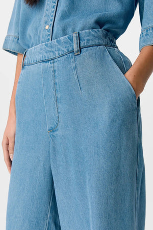 Kehys Lisa leveä Pants - vaaleansininen farkku