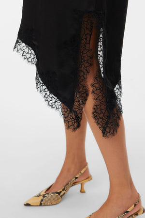 Novi Lace Singlet-mekko - musta:musta pitsi
