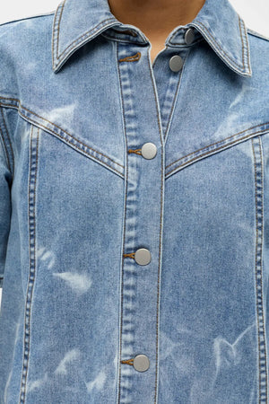 Claudia lyhyt farkkumekko - vaaleansininen denim