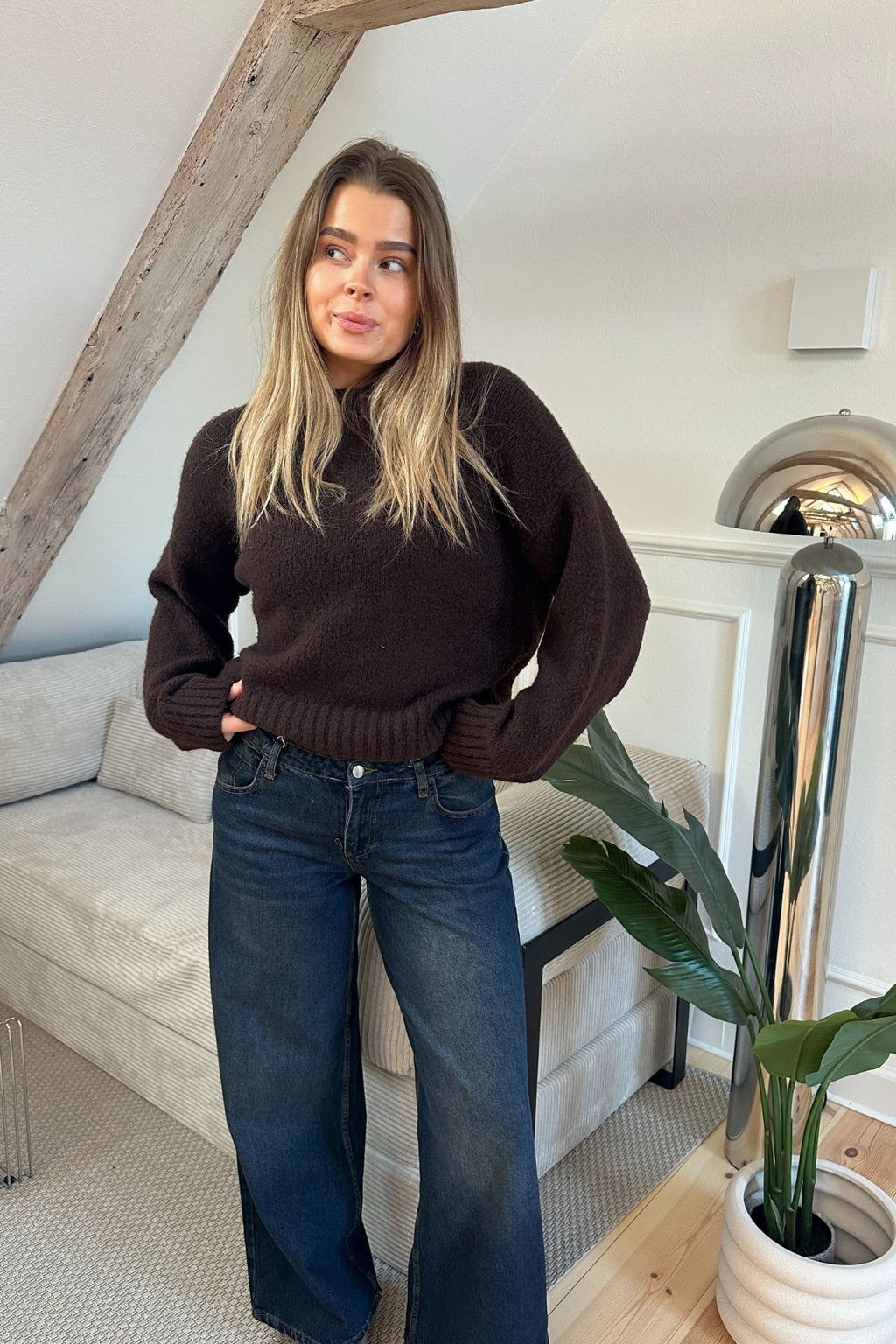 Serena Baggy Jeans - tummansininen