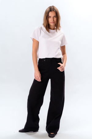 Alkuperäinen esitys leveät farkut - musta denim