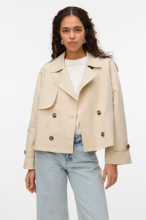 Chloe Short Trenchcoat - Kaurapuuro