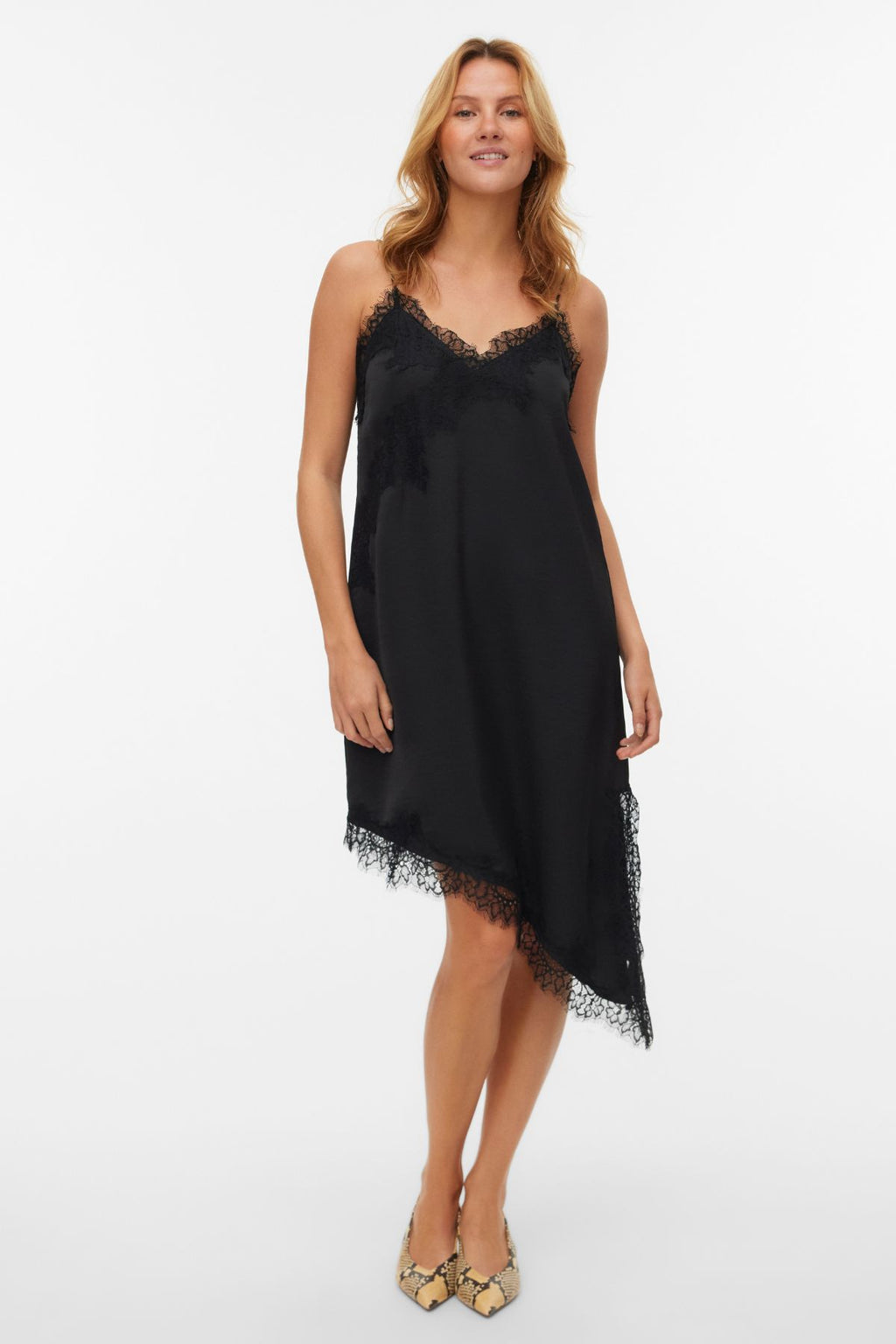 Novi Lace Singlet-mekko - musta:musta pitsi