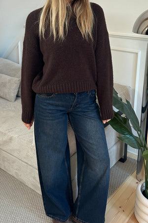 Serena Baggy Jeans - tummansininen