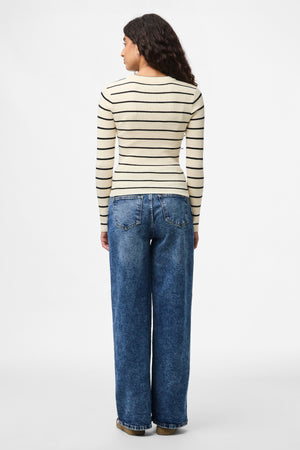 Mira New O-Neck Knit - koivu/musta