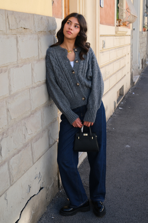 BOTON -neulottu - harmaa