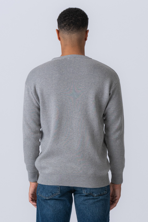 Crewneck Knit -villapaita - vaaleanharmaa