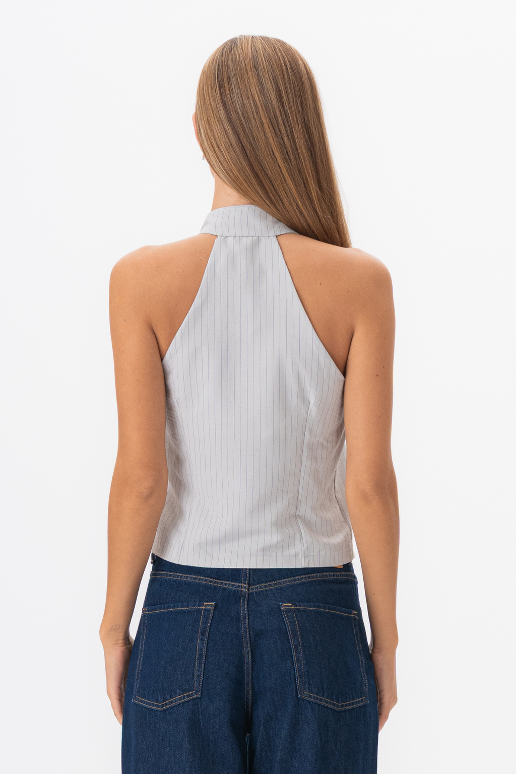 Silvan raidallinen yläosa - harmaa