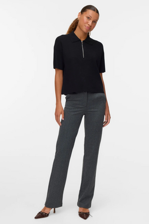 Kulta 2/4 Poloneck Pullover - Musta