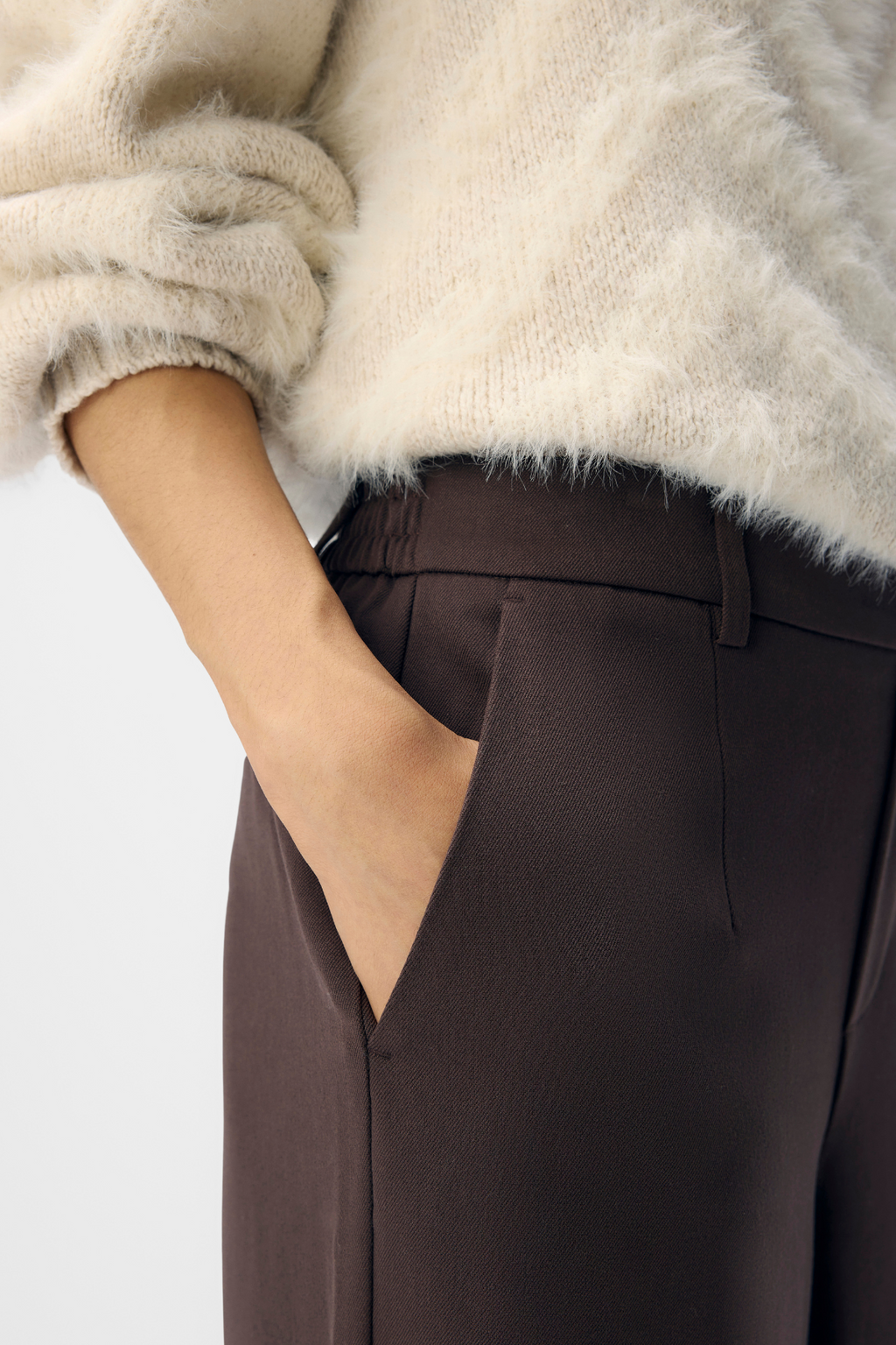 Lisa leveä housu - sinetöinti ruskea