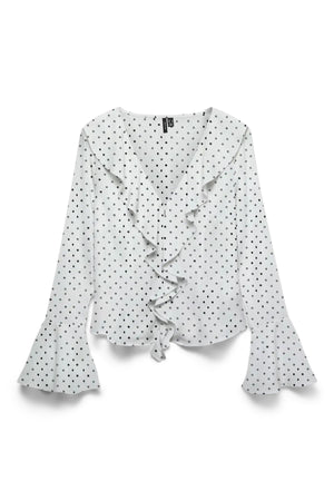 Willow Frill Top - Lumikki: Musta piste