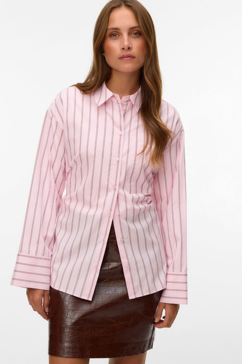 Gina Belt -paita - Pink-A-Boo raidat: kaakaonruskea/lumivalkoinen