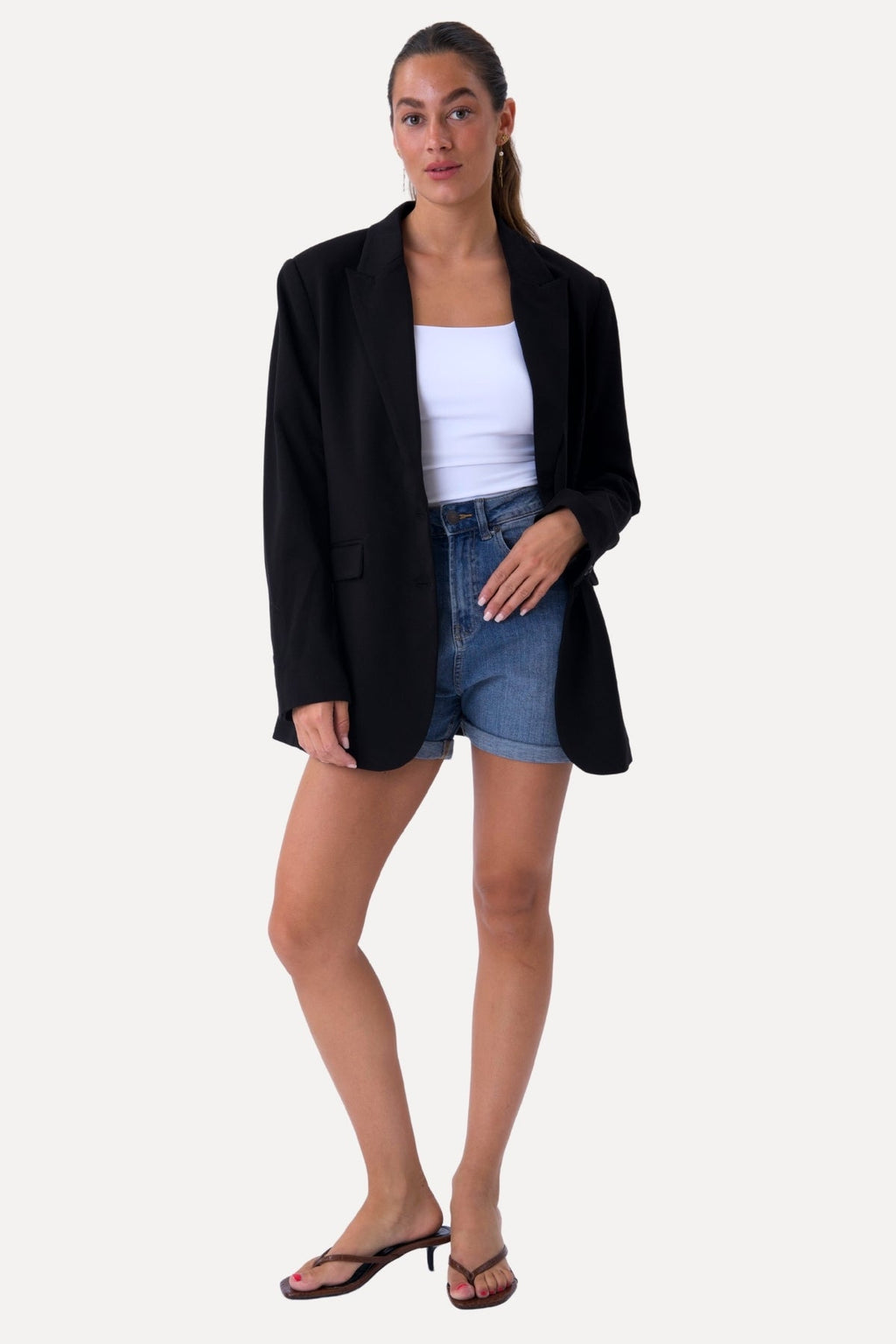 The Original Performance Denim Shorts - Medium Blue Denim (Nainen)