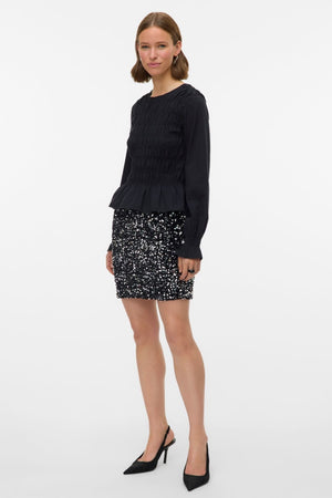 Bella lyhyt hame - musta hopea