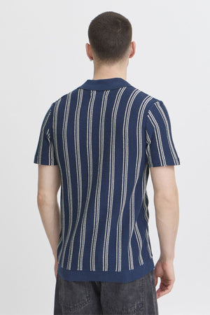 Raidallinen pullover - sininen