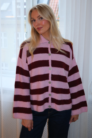 Josie Polo Knit - Pinkki/Burgundy