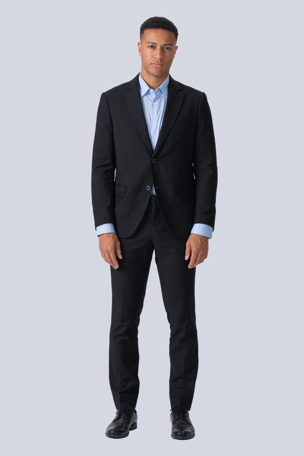 Premium Yksirivinen puku (musta)