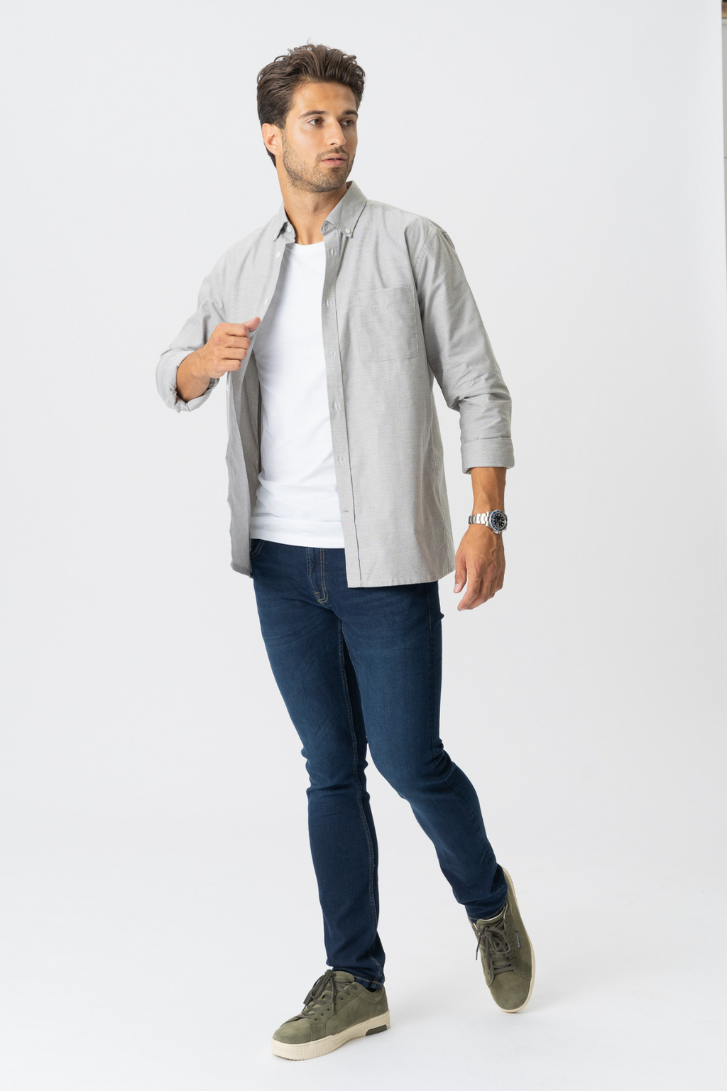 The Original Performance Oxford -paita ™ tali - Harmaa melange