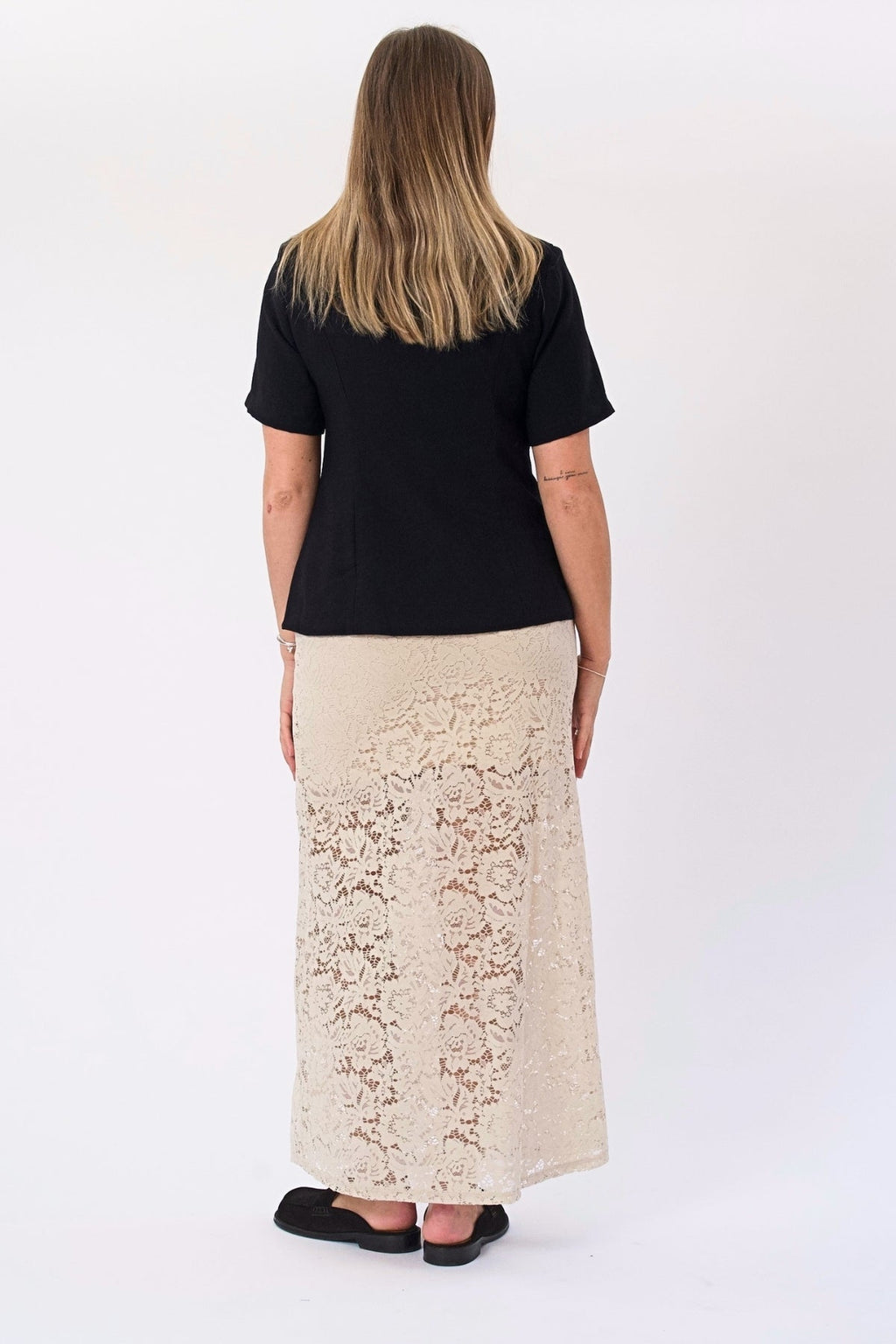 Amara Lace Maxi -hame - vaalea beige