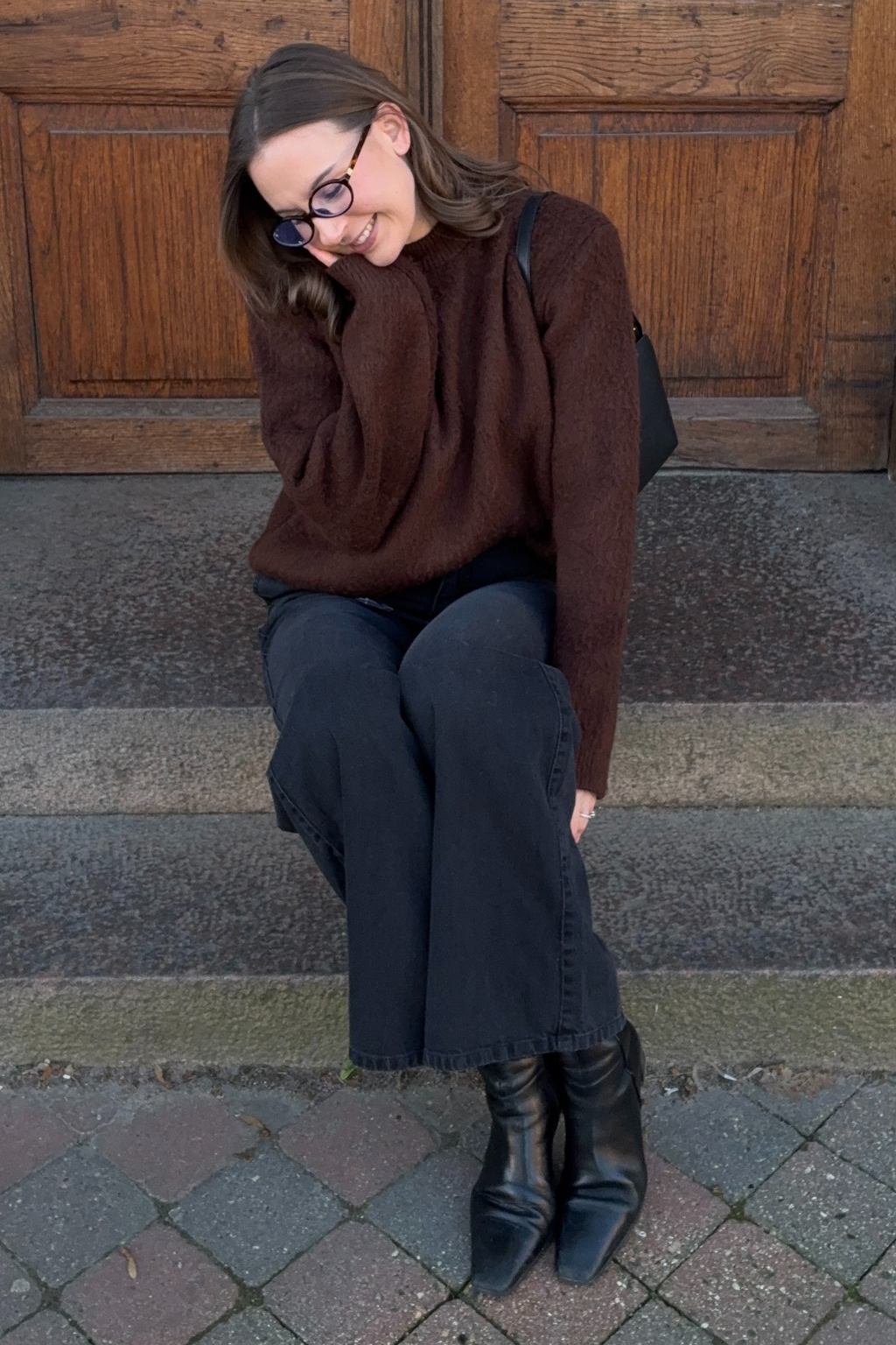 Hazel neulottu - ruskea