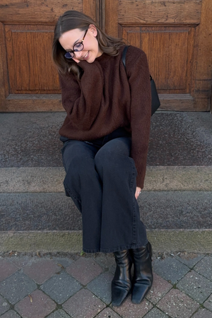 Hazel neulottu - ruskea