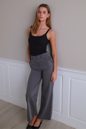 Rosalie Wide Pants - Harmaa