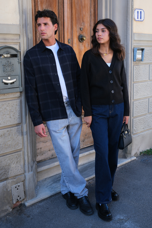 Neulottu neuletakki - musta