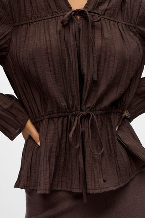 Brea Top - Seal Brown