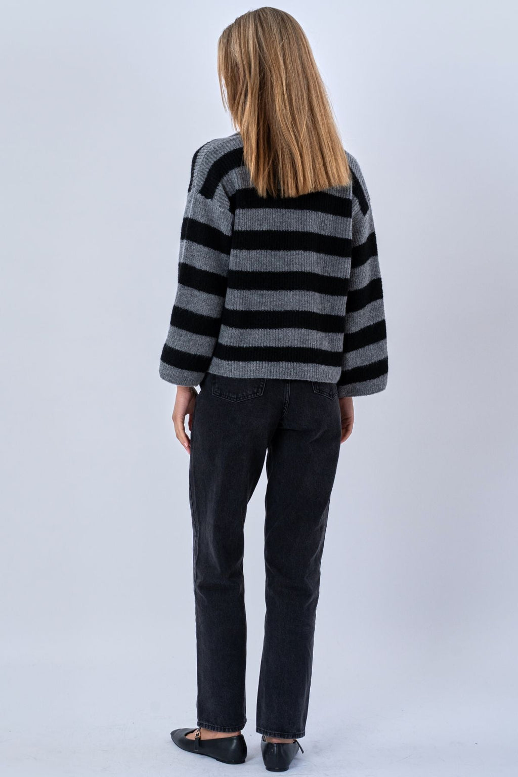 Josie Polo Knit - harmaa/musta