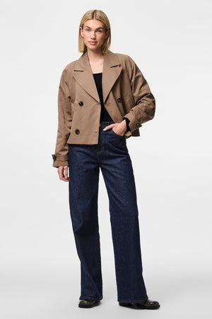 Scarlett Short Trenchcoat - Ruskea linssi