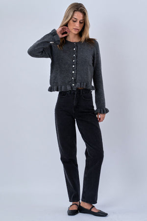 Flora neuletakki - harmaa