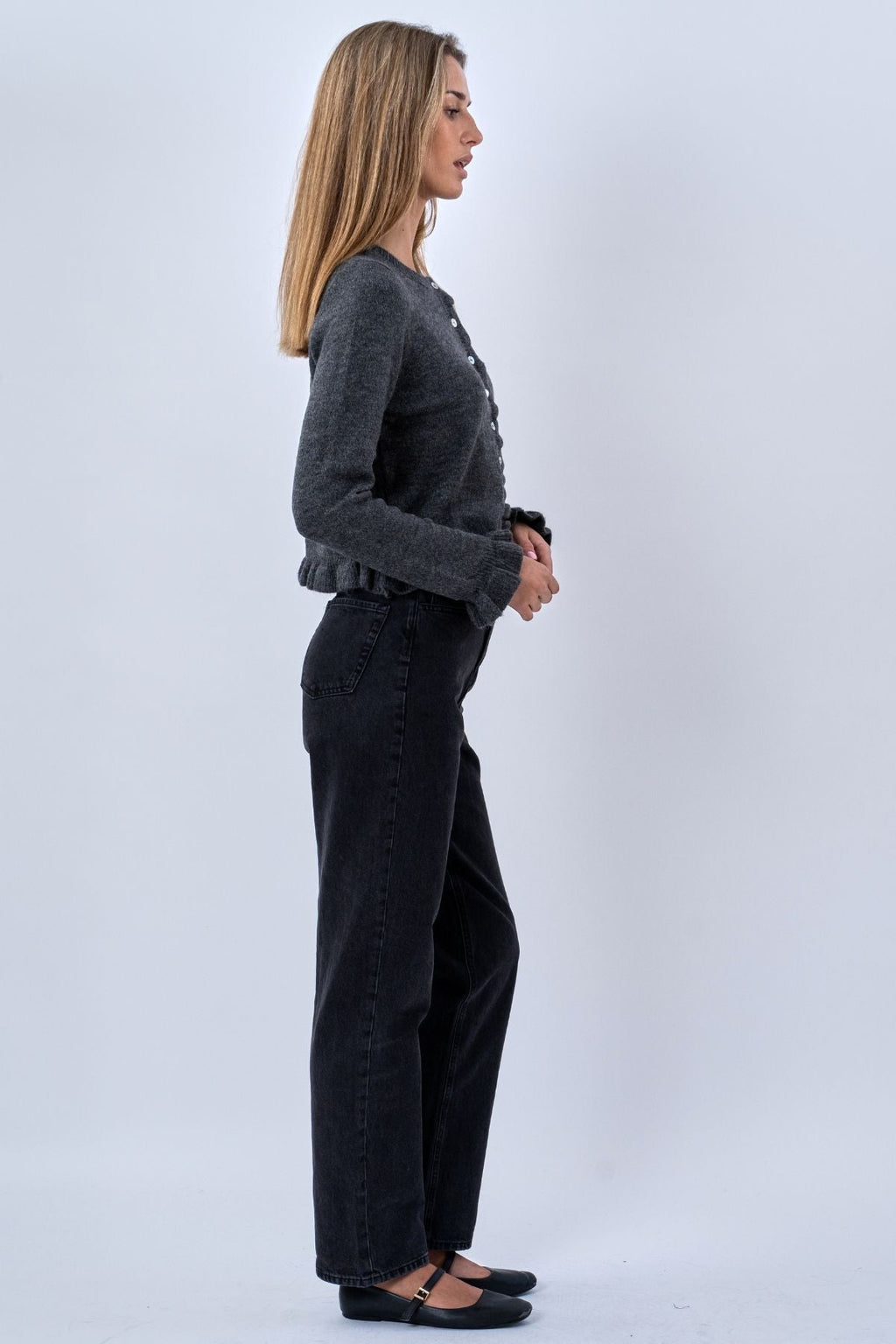 Flora neuletakki - harmaa