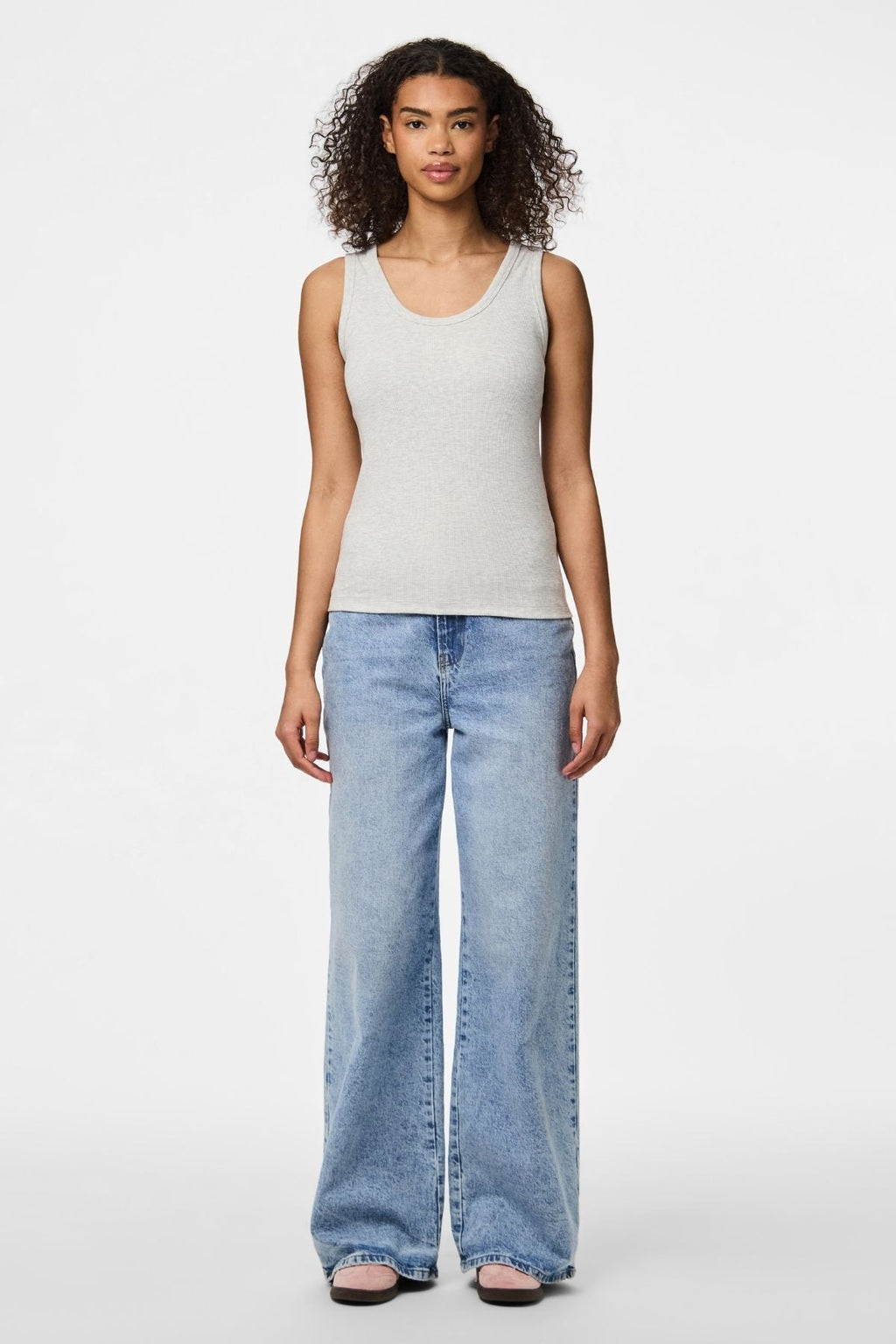 Toukokuu Tank Top - vaaleanharmaa melange