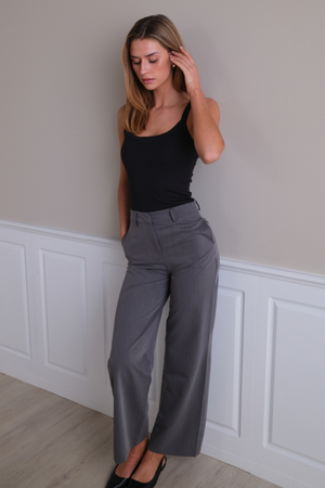 Rosalie Wide Pants - Harmaa
