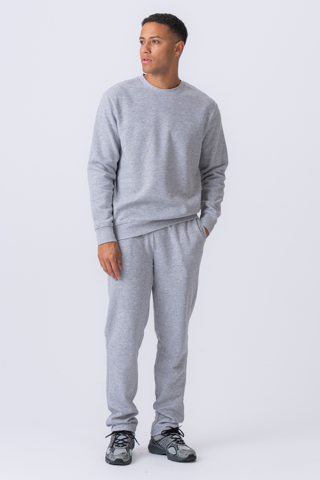 Essential Crewneck - harmaa melange