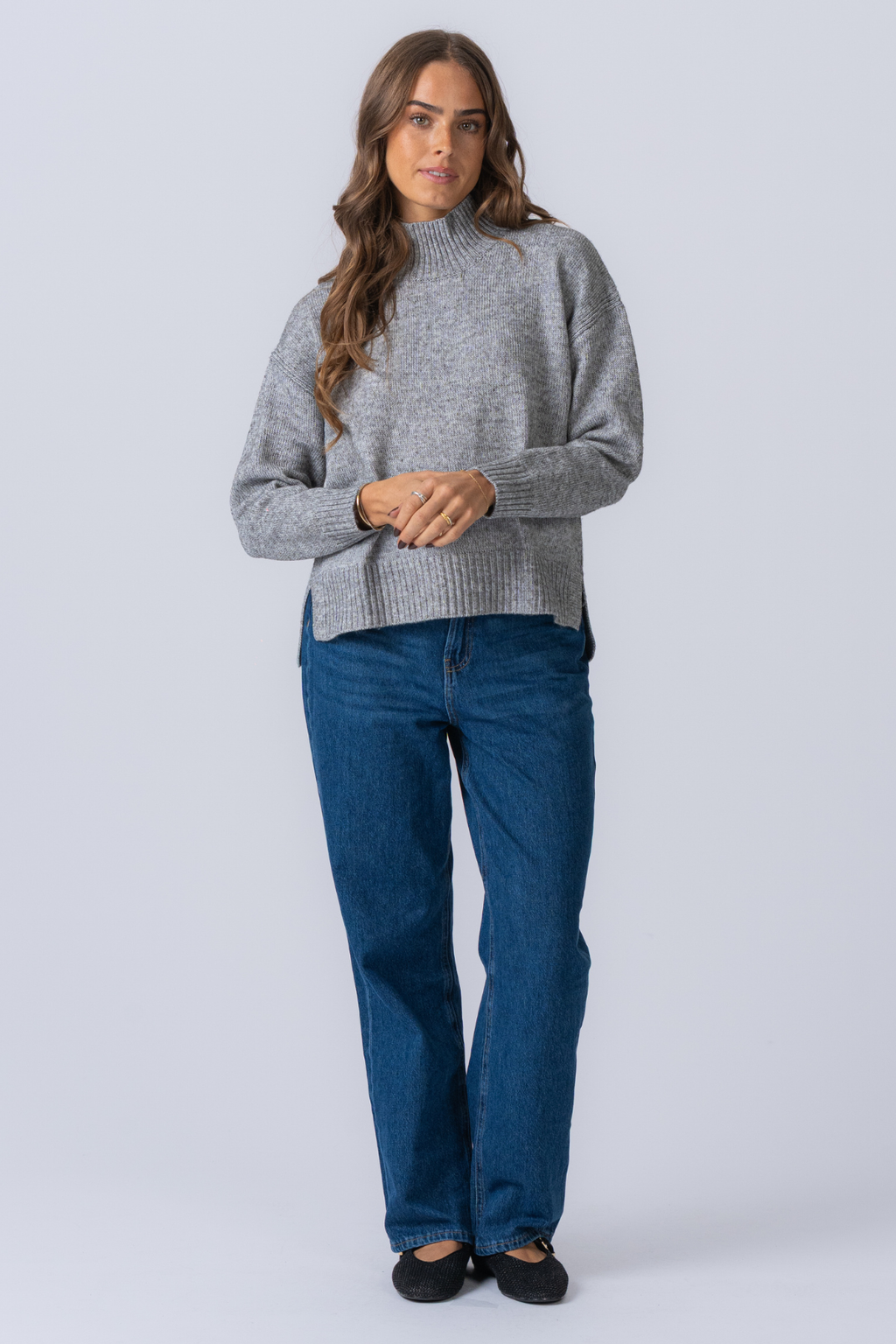 Emma Knit - vaaleanharmaa melange