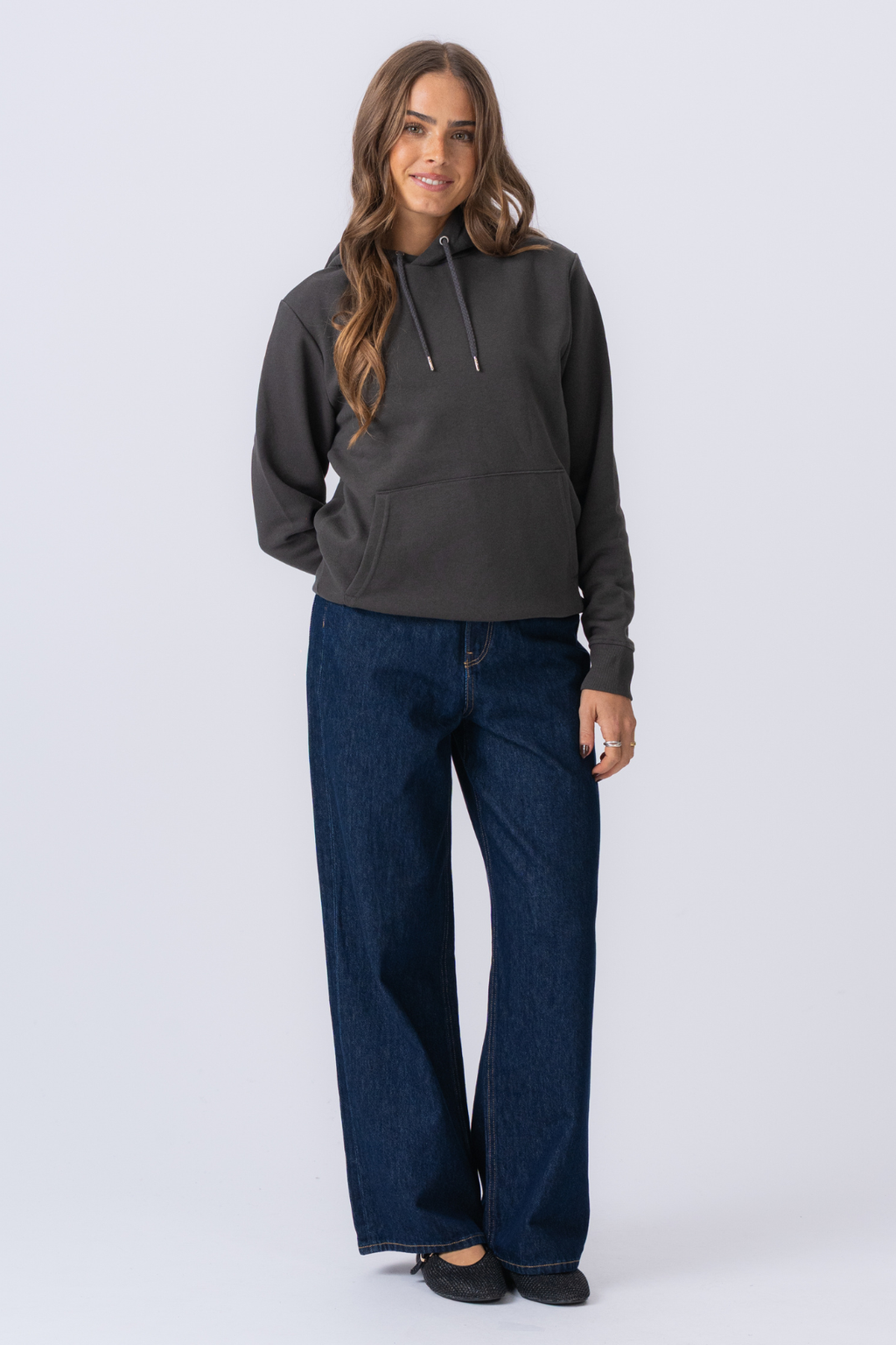 Hupparipaita - tummanharmaa