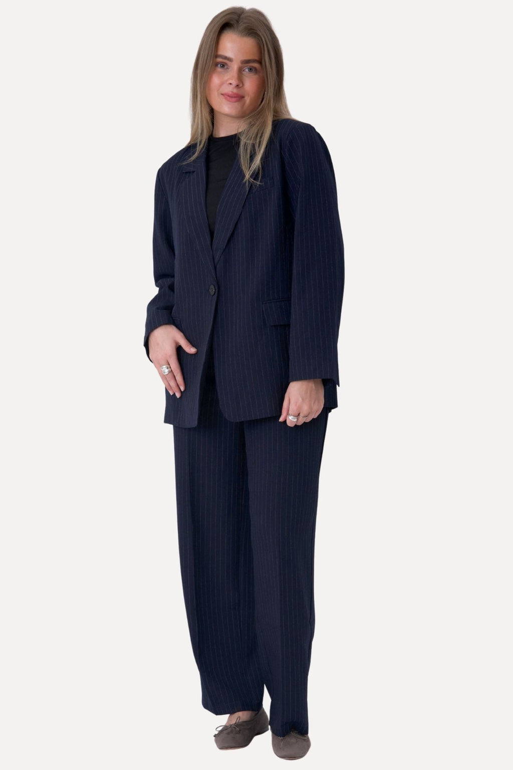 Ylisuuret bleiser - laivaston pinstripe