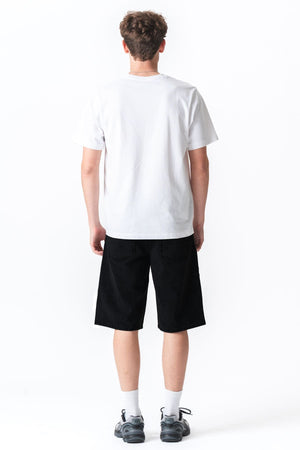 Denim Shorts Löysä - tasainen musta