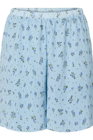 Flora korkeavyötäröinen Shorts - Cashmere Blue-Blue Flowers