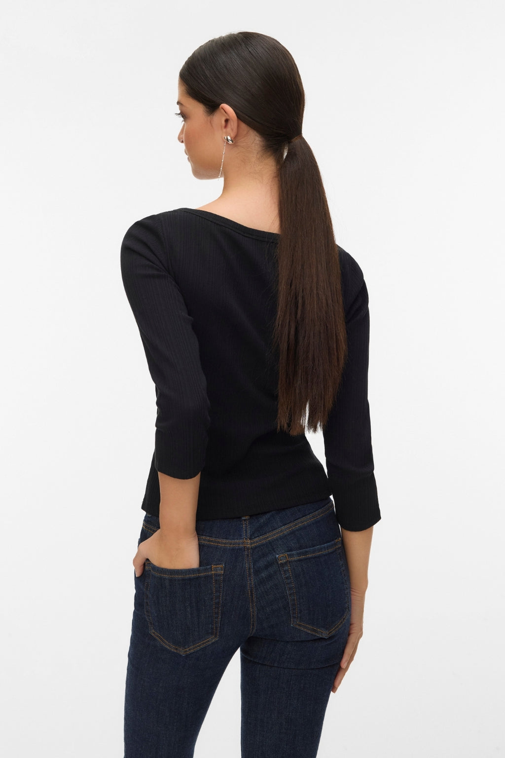 Verde Boatneck toppi - musta