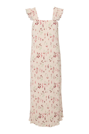 Flora Strap Flounce mekko - terälehti vaaleanpunainen